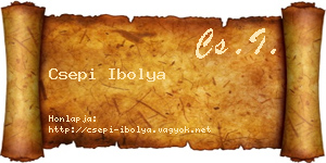 Csepi Ibolya névjegykártya